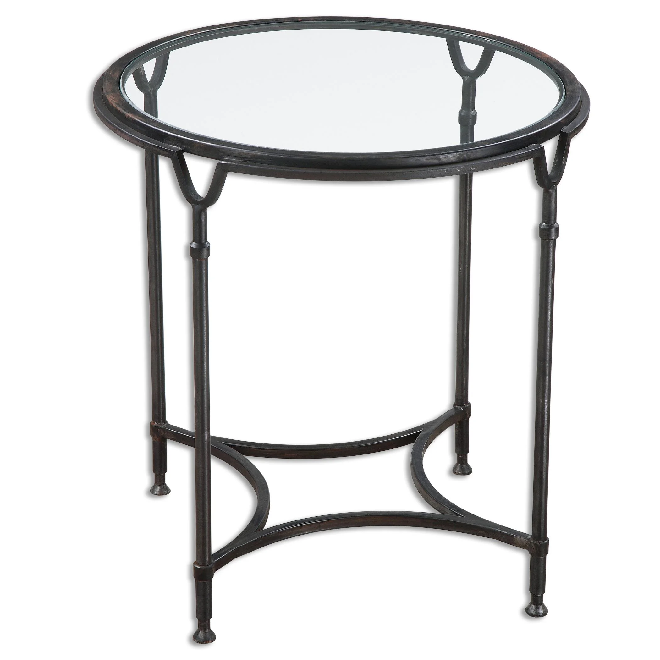 Uttermost Accent Furniture Occasional Tables Samson Glass Side Table